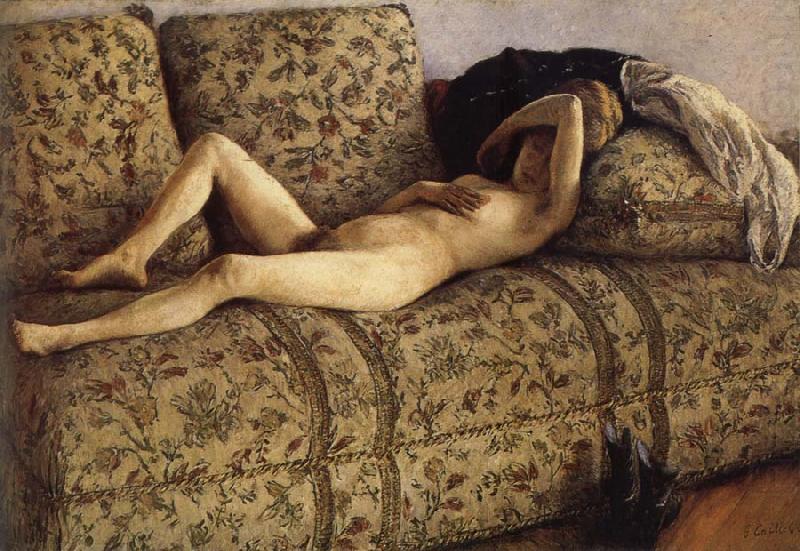 The female nude on the sofa, Gustave Caillebotte